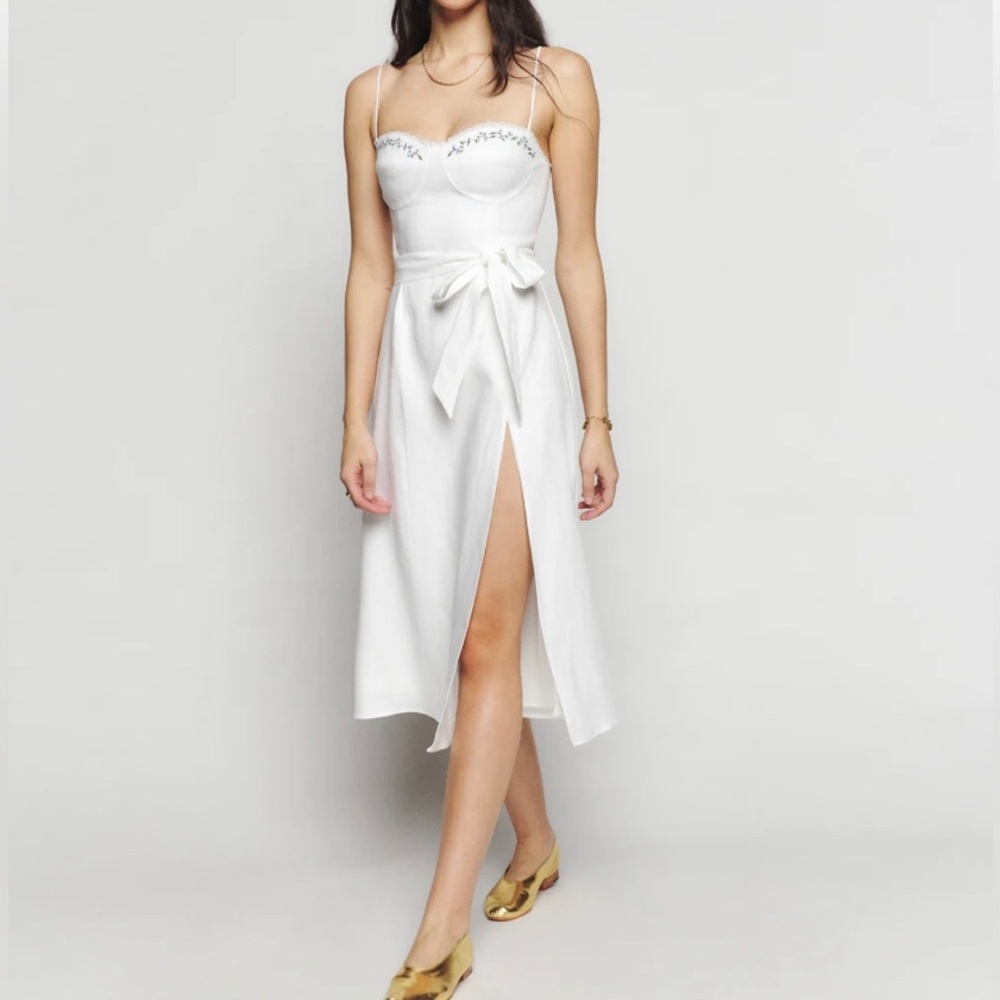 Kieryn Linen Dress reformation size 8